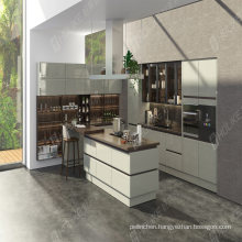 High-Tech Modern Luxury Particle Board Kitchen Cabinet with Island Shape